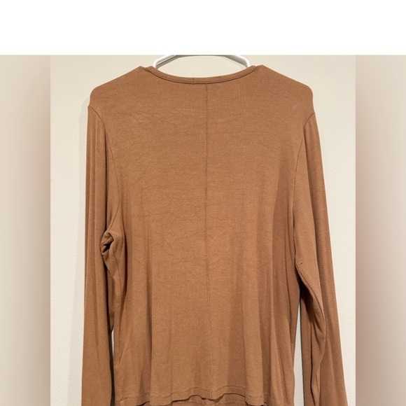 Nuuds Slinky Rib Cinnamon Long Sleeve Shirt - Picture 4 of 5
